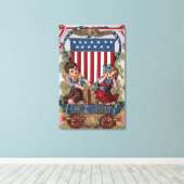 キッズ照明花火 キャンバスプリント (インサイチュ (ウッドフロア))