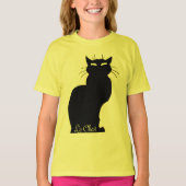 キッズ猫好きフード付きスウェットシャツシャツキャットガールズスウェットシャツ Tシャツ (正面)