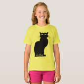 キッズ猫好きフード付きスウェットシャツシャツキャットガールズスウェットシャツ Tシャツ (正面フル)