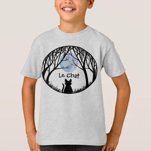 キッズ猫好きフード付きスウェットシャツファットキャットキッズスウェットシャツ Tシャツ (正面)