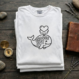 キッズ用ジョイをチョイスするクジラのSVG Tシャツ