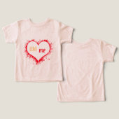キッズ用LOVE ME Tシャツ (デザイン正面&裏面)