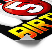 キッズ私の5誕生日ボーリング5歳バット ポスター (角)