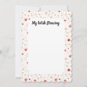 キッズ空白のDIYウィッシュリストのドローパーソナライズされた名 招待状 (裏面)