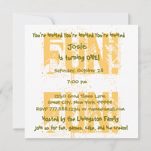 キッズ第1迷彩柄スタイル名前をカスタムするV01 招待状 (裏面)