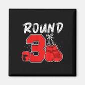 キッズ第3ボクシング誕生日パーティー3歳のボックス マグネット (正面)