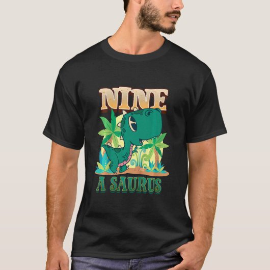 キッズ第9日9歳の恐竜レックス9年 Tシャツ (正面)