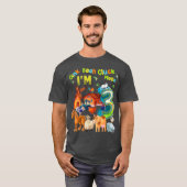 キッズ納屋周囲の庭第3期バースデーファーム動物3年 Tシャツ (正面フル)