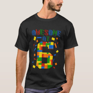 キッズ素晴らし6歳の建物ブロックビルダー Tシャツ