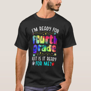 キッズ絞り染め私が4年生に向けて準備ができている読 Tシャツ