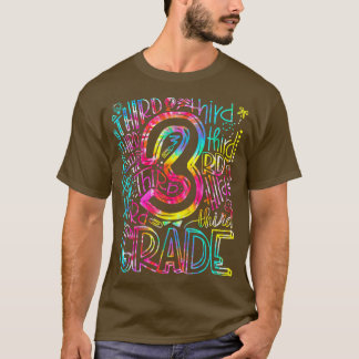キッズ絞り染め3年生タイポグラフィチーム3年生 Tシャツ