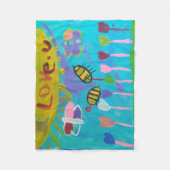 キッズ絵画ズ フリースブランケット (正面)