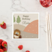 キッズ自然ビッグ足/サスカッチ誕生日パーティー スタンダードカクテルナプキン (インサイチュ)