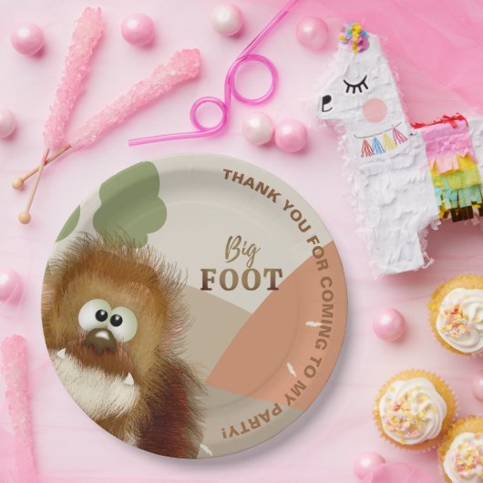 キッズ自然ビッグ足/サスカッチ誕生日パーティー ペーパープレート (パーティー)