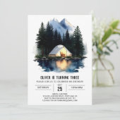 キッズ自然リトリート誕生日招待状 招待状 (スタンド正面)