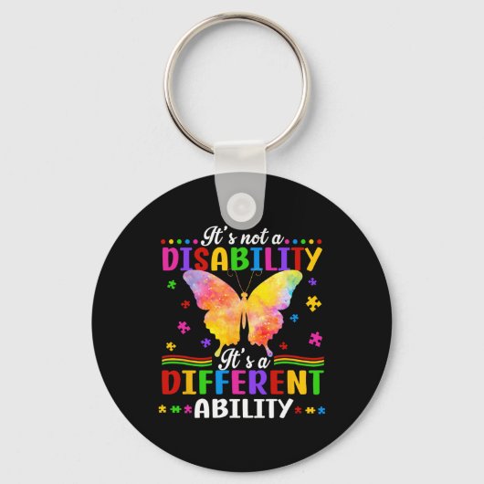 キッズ自閉症啓発違うA Ability Inc キーホルダー (正面)
