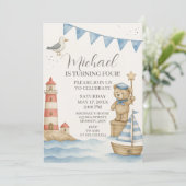 キッズ航海の誕生日招待状 招待状 (スタンド正面)