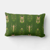 キッズ虫カブトムシ手描きパターン ランバークッション (裏面)