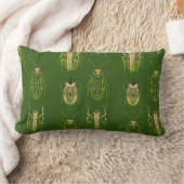 キッズ虫カブトムシ手描きパターン ランバークッション (ブランケット)