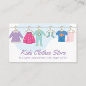 キッズ衣料品店の名刺 名刺 (裏面)