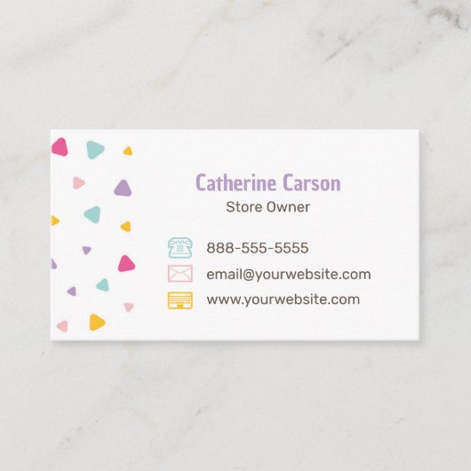 キッズ衣料品店の名刺 名刺 (正面)