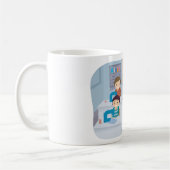 キッズ裁縫クラスおもしろいクラフティング学と コーヒーマグカップ (左)