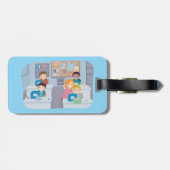 キッズ裁縫クラスおもしろいクラフティング学と ラゲッジタグ (裏面横)