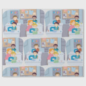 キッズ裁縫クラスおもしろいクラフティング学と ラッピングペーパー (フラット)