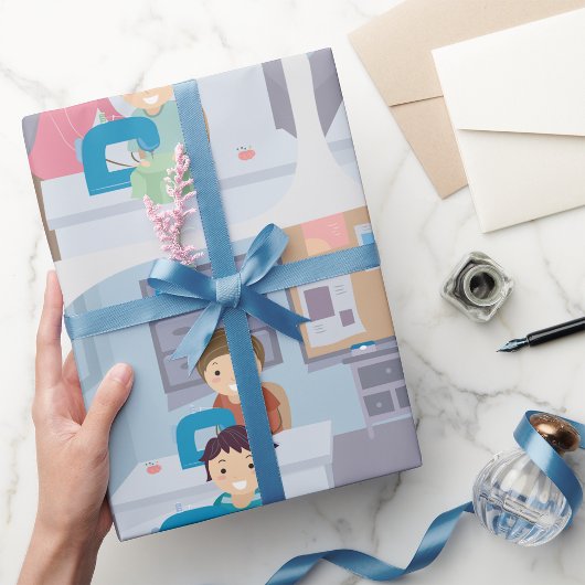 キッズ裁縫クラスおもしろいクラフティング学と ラッピングペーパー