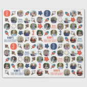 キッズ誕生日アイスクリームAny Age Photo ラッピングペーパー (フラット)