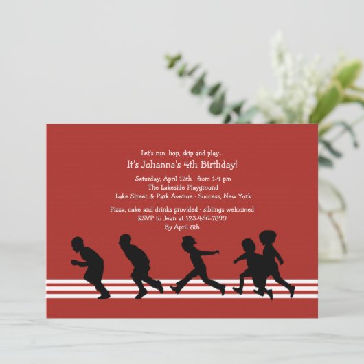 キッズ走招待状 招待状 (スタンド正面)