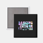 キッズ踊り11歳11誕生日ベール マグネット (正面/裏面)