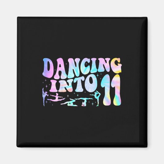 キッズ踊り11歳11誕生日ベール マグネット (正面)