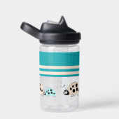 キッズ追加イニシャルladybugsターコイズクリーム ウォーターボトル (右面)