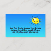 キッズ遊アウトドア、サニーデイビジネスカード 名刺 (裏面)