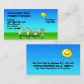 キッズ遊アウトドア、サニーデイビジネスカード 名刺 (正面/裏面)