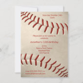 キッズ野球の誕生日またはチームのパーティー 招待状 (正面)