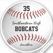 キッズ野球ソフトボカスタムールチーム名ステッカー シール (正面)