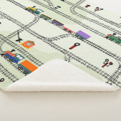 キッズ鉄道:シームレおもしろいームパターン シェルパブランケット (3/4)