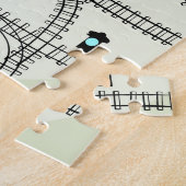 キッズ鉄道:シームレおもしろいームパターン ジグソーパズル (側面)