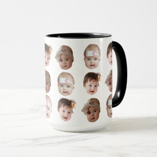 キッズ顔ペットの夫の父の日誕生日ギ マグカップ (正面右)