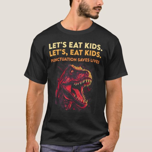 キッズ食べ句読記号の文章校正のT型を選択 Tシャツ (正面)