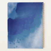 キッズ魔法の魔女10代のの女の子の漫画の水色 プランナー手帳 (裏面)