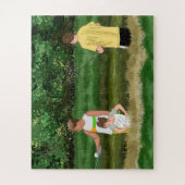 キッズ魚釣りアットザローカルポンドー ジグソーパズル (縦)