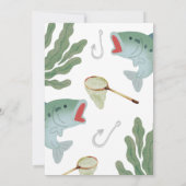 キッズ魚釣りテーマ誕生日招待状 招待状 (裏面)