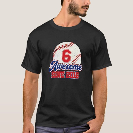 キッズ06誕生日野球選手06歳Vi Tシャツ (正面)