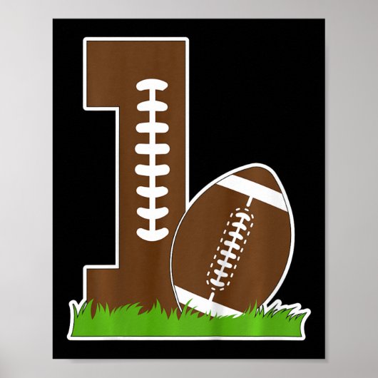 キッズ1歳の誕生日パーティーサッカーボーイワン ポスター (正面)