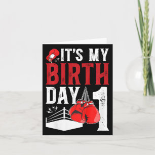 キッズ1歳の誕生日ボクシング男の子1歳ボクサーBday カード