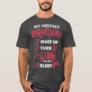 キッズ10誕生日ゲーム10歳ビデオゲーム Tシャツ