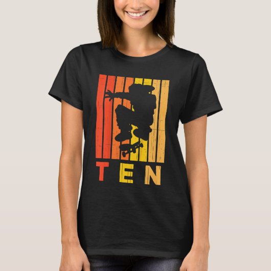 キッズ10誕生日スケーター男の子ガール10歳Ska Tシャツ (正面)